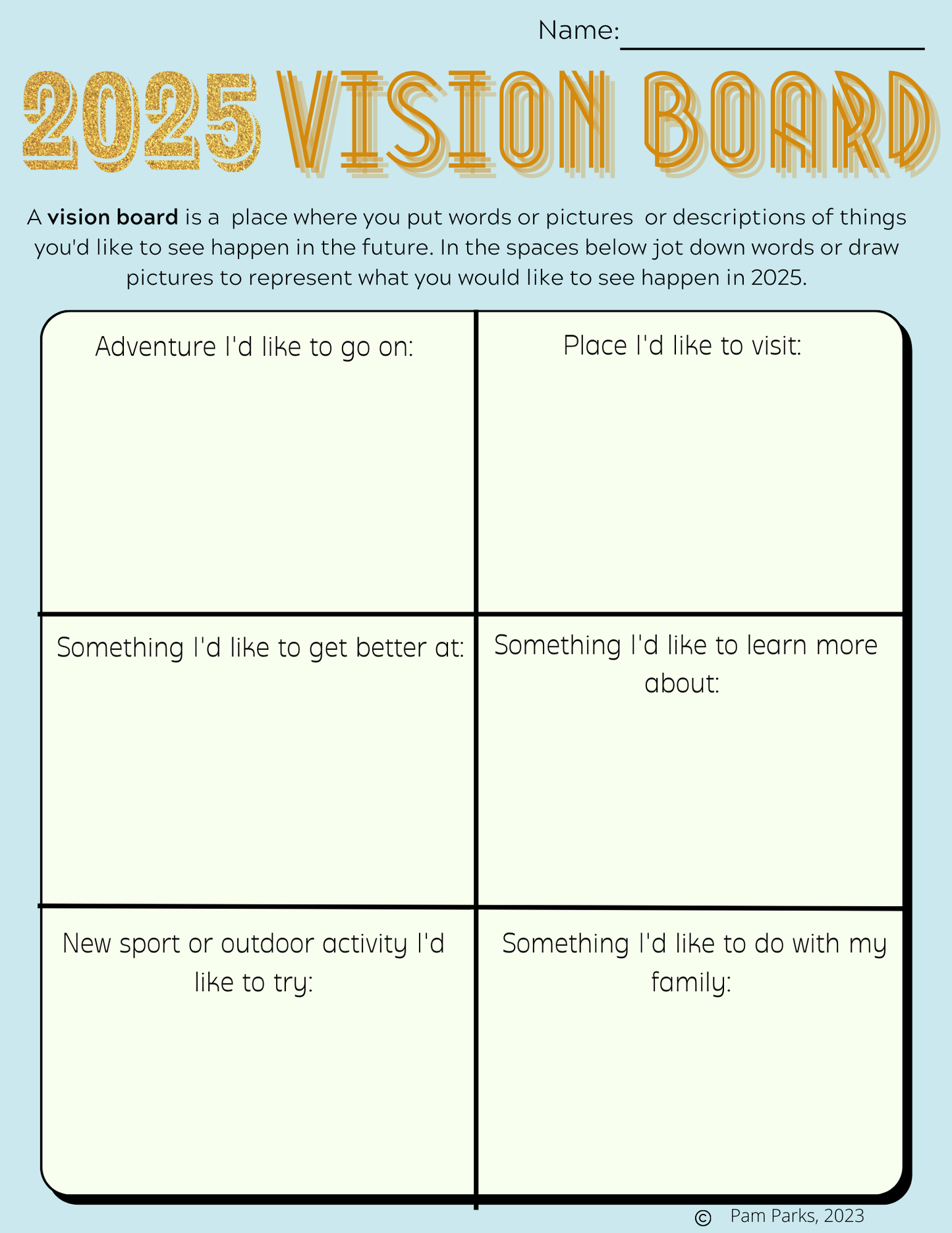 New Year/Fresh Start (gr 3-6)