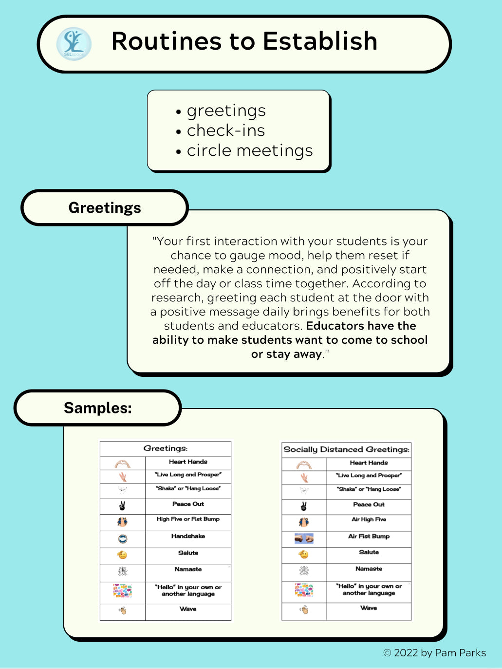 Routines to Establish in the First Few Weeks of School (K-6)