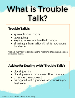 *TL* Topics to Tackle when Creating your Classroom Community: Trouble Talk (gr 3-6)