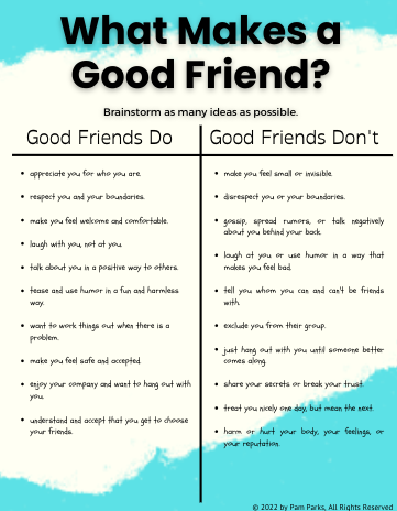 Good Friends Do; Good Friends Don't (gr 3-6)